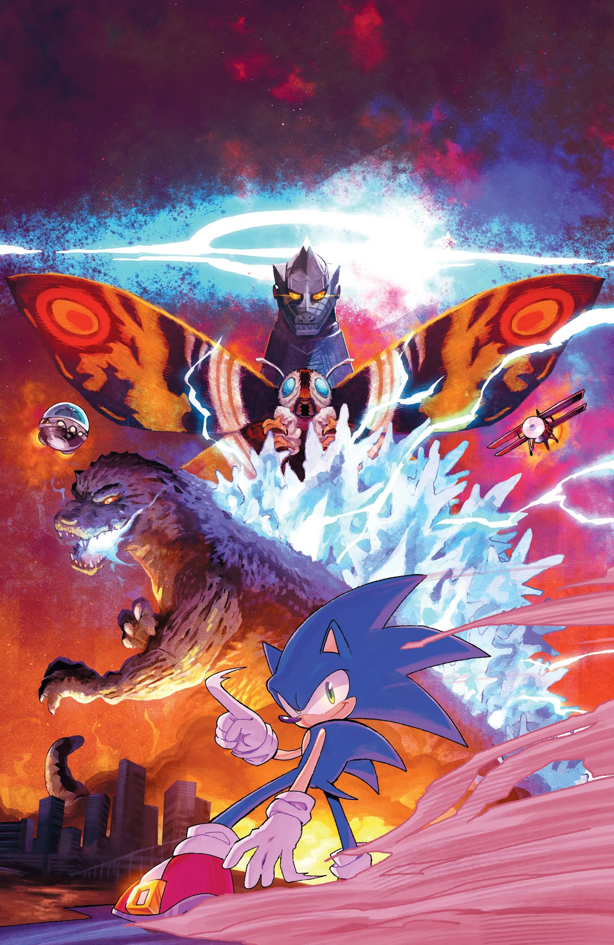 Sonic the Hedgehog x Godzilla #1 - IDW Foil Exclusive